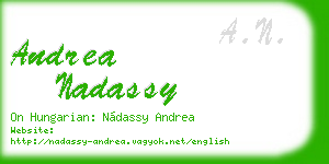 andrea nadassy business card